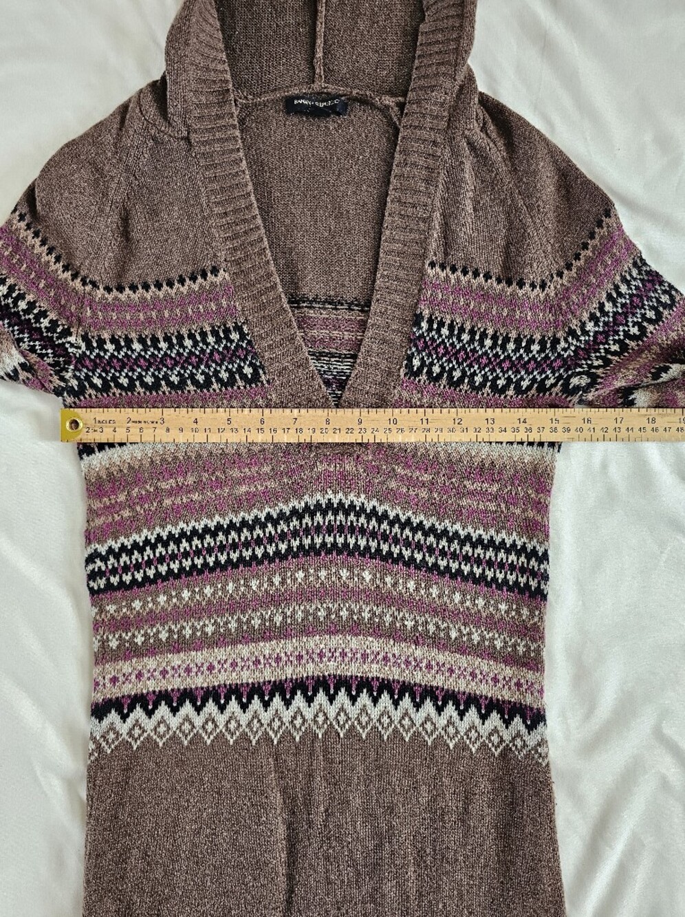 Hooded Fair Isle Argyle Hooded Sweater Twilight Bella Gilmore Girls Sz S Nordic - Picture 9 of 10